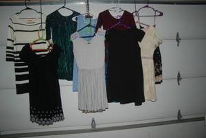 12 dresses size Large...