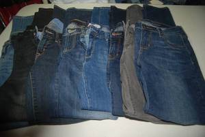 8 pair jeans size 4...