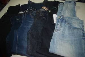 6 pair jeans size 4...