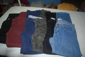 6 pair jeans size 3, 34 and 26 wai...
