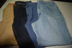 4 pair pants size 38x32...