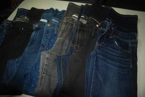 8 pair of jeans size 4...