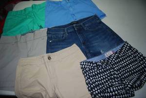 5 pair of shorts size 0, 1 pair siz...