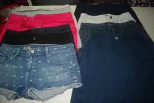 10 pair of shorts size 8...