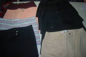 9 pair of shorts size 6...