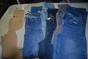 5 jeans 3 khakis size 6...