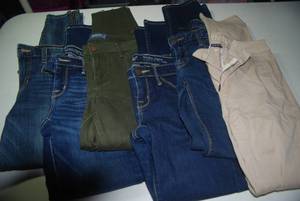 6 pair jeans size 2...