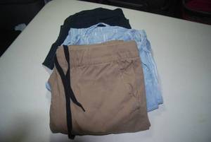 6 pair mens comfy pants size Large...