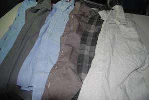 4 casual dress, 1 flannel, long sle...