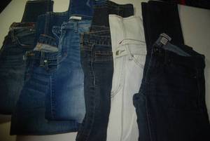 6 pair of jeans size 3...