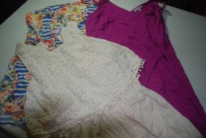 3 rompers size Small...