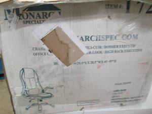 lot 21 image: Monarch specialties leather look of...