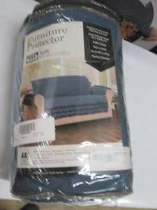 lot 58 image: Furniture protector, slate blue sof...