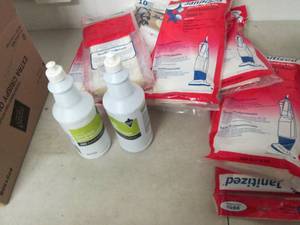 lot 177 image: box of janitized vacum bags hand me...
