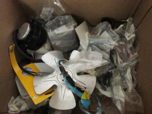 lot 179 image: box of bolts, fan blade metal fitti...