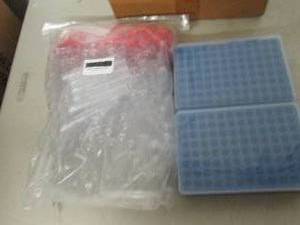 lot 187 image: lot of glass tubes and trays ...