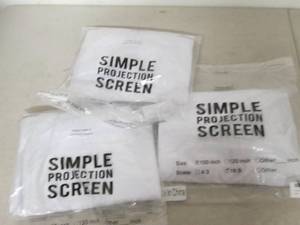 lot 191 image: lot of 3 simole projection screens ...