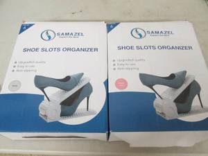 lot 261 image: 2 boxes of shoe slot organizers whi...