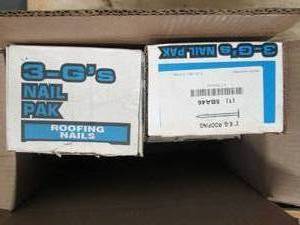 lot 288 image: 2 eg roofing nails, 8 5 lb boxes...