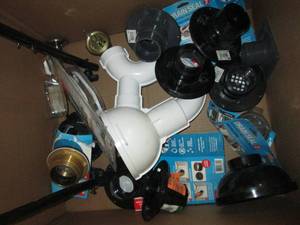 lot 291 image: Box of various plumbing drain prod...