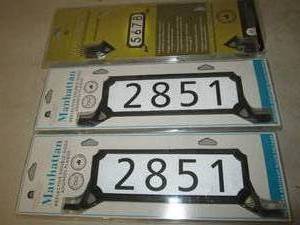 lot 305 image: 3 reflective address plaques...