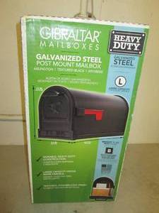 lot 311 image: large black mailbox, open box...
