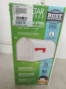 lot 312 image: large white mailbox, open box...