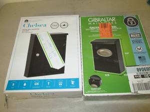 lot 318 image: 2 black wallmount mailboxes, securi...