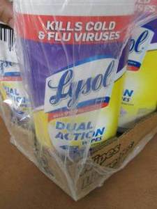 6- 75 ct Canisters Lysol Dual Actio...