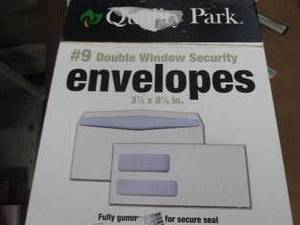 2- 500 ct Boxes #9 Double Window Se...