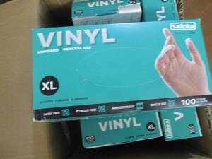 6- 100 ct Boxes Safeco Vinyl XL Glo...