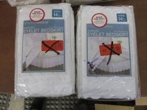 2 Ruffled Eyelet King Bedskirts...