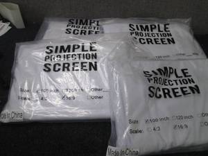 4- 100 inch Projection Screens...