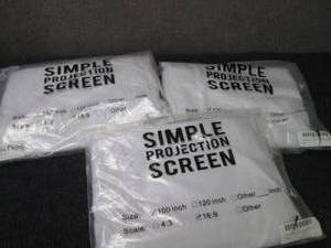 3- 100 inch Projection Screens...