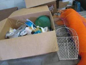 Box of Assorted Ribbon, Wired Baske...