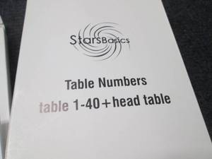 5 pks Table Numbers in Rose Gold...