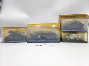 (4) 143 scale New In Package WWII Battle Tanks & Vehicles (1) M16 MGMC, (1) DUKW 353, (1) Dodge WC54 ambulance, (1) ZIS 6BM-13 Katyusha