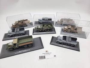 (8) 143 scale WWII Battle Tanks & Vehicles (3)Sd.Kfz 11, (2) M16 MGMC 3rd Armored Division, (3) Opel Blitz 3,6-36s - Perfect for Diorama