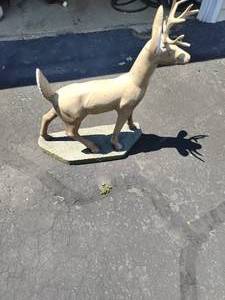 lot 341 image: Stone Or Simular Material Deer Statue