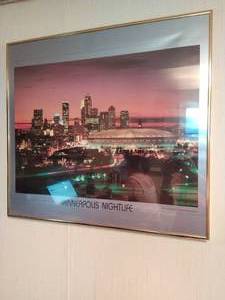 lot 16 image: Two City Skyline Framed Posters