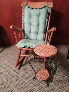 lot 26 image: Rocking Chair and Plant Stand