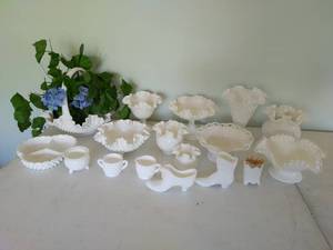 lot 68 image: Huge Collection of Milk Glass