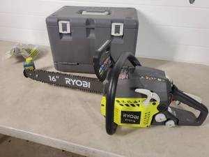 lot 38 image: Ryobi Gas Powered Chainsaw
