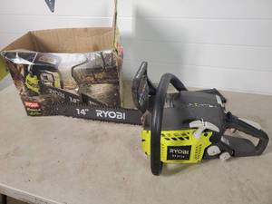 lot 42 image: Ryobi Gas Powered Chainsaw 14 inch