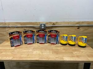 lot 24 image: ENERGIZER Lot of 4-  Energizer LED Folding Lanterns and EVEREADY Lot of 3- Readyflex Floating Lanterns