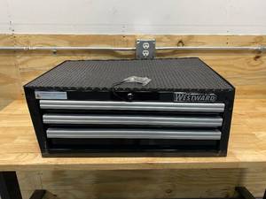 lot 23 image: WESTWARD Powder Coated Black, Light Duty, Intermediate Chest, 26 38 in Overall Width
