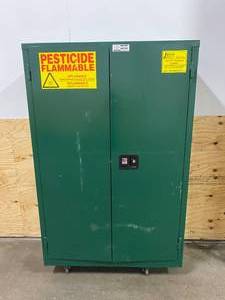 lot 38 image: JAMCO 45 gal Pesticide Cabinet, Manual Safety Cabinet Door Type, 65 in Height, 43 in Width