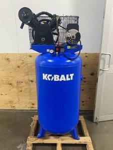 lot 12 image: KOBALT 80-Gallon Two Stage Electric Vertical Air Compressor
