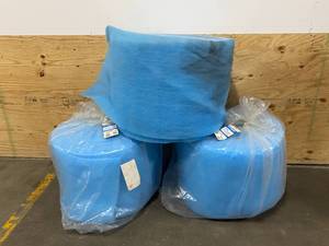 lot 64 image: AIR HANDLER Lot of 3-  Air Filter Rolls, 135 ft Nominal Width, 24 in Nominal Height, MERV 7, Polyester