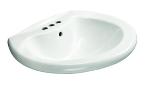 lot 78 image: GLACIER BAY Aragon Self-Rimming Drop-In Bathroom Sink in Bone